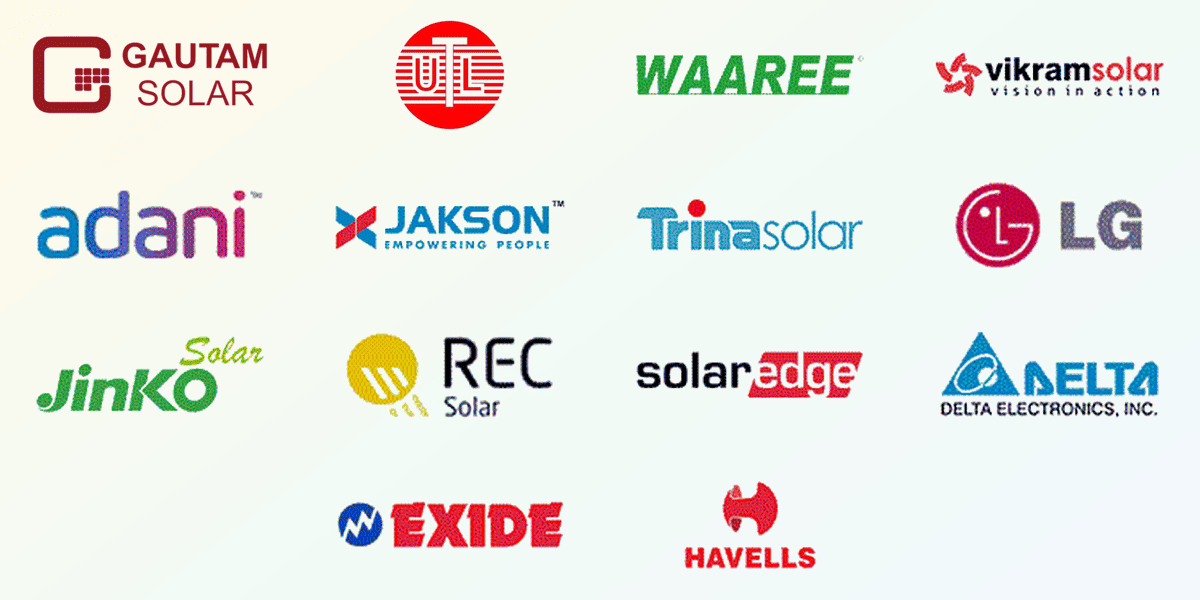 Reputed solar vendors we work with